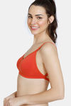 Zivame Beautiful Basics Double Layered Non Wired Full Coverage Backless Bra - Summer Fig — thumbnail 5